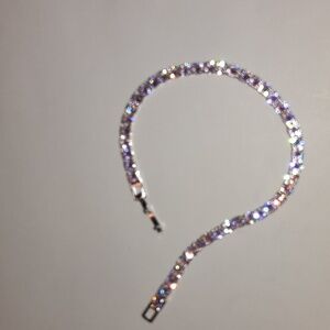 Pink cubic zirconia bracelet.